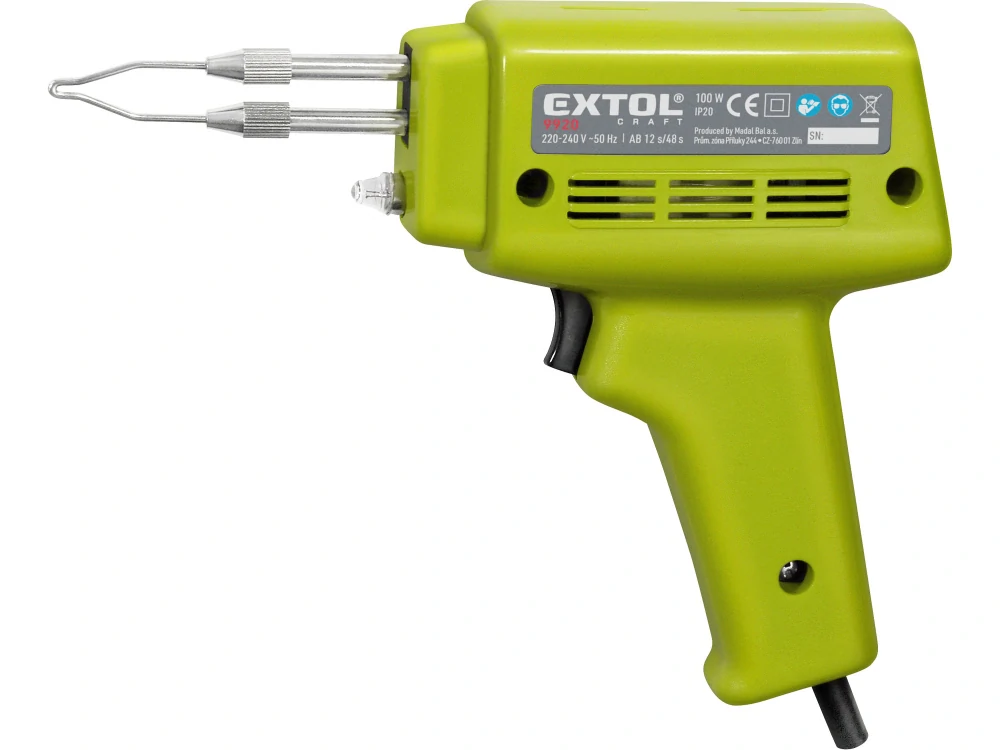 9920 EXTOL Pistole pájecí transformátorová, 100W