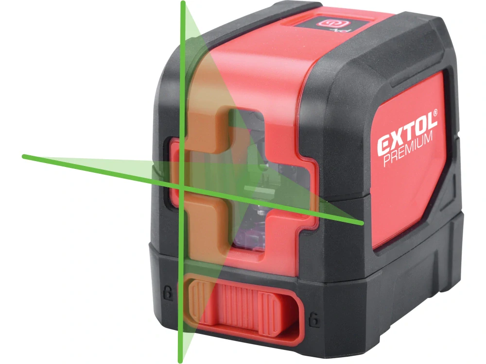 8823306 EXTOL Laser zelený liniový, křížový samonivelační, 1H 1V