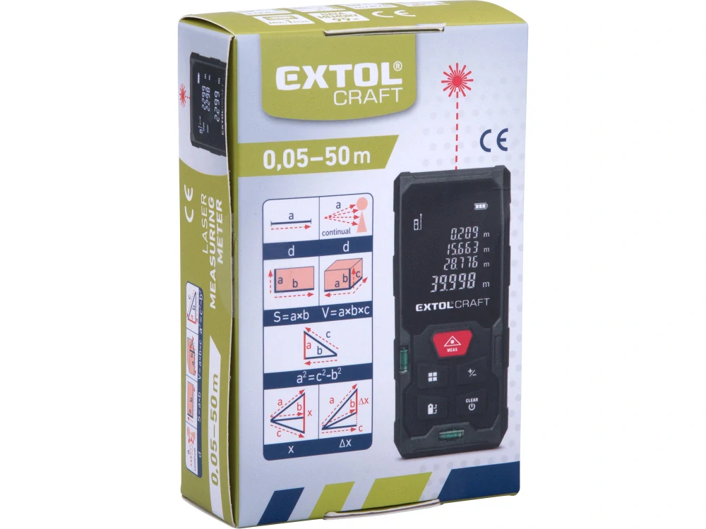 920202 EXTOL Metr laserový digitální 50M