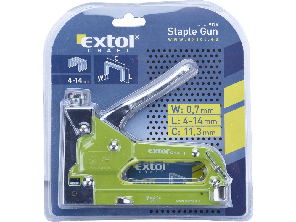  9175 EXTOL Pistole sponkovací, 4-14mm/tl.0,75mm