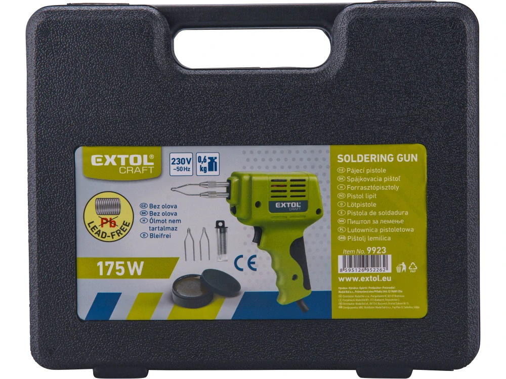 9923 EXTOL pistole pájecí transformátorová, 175W