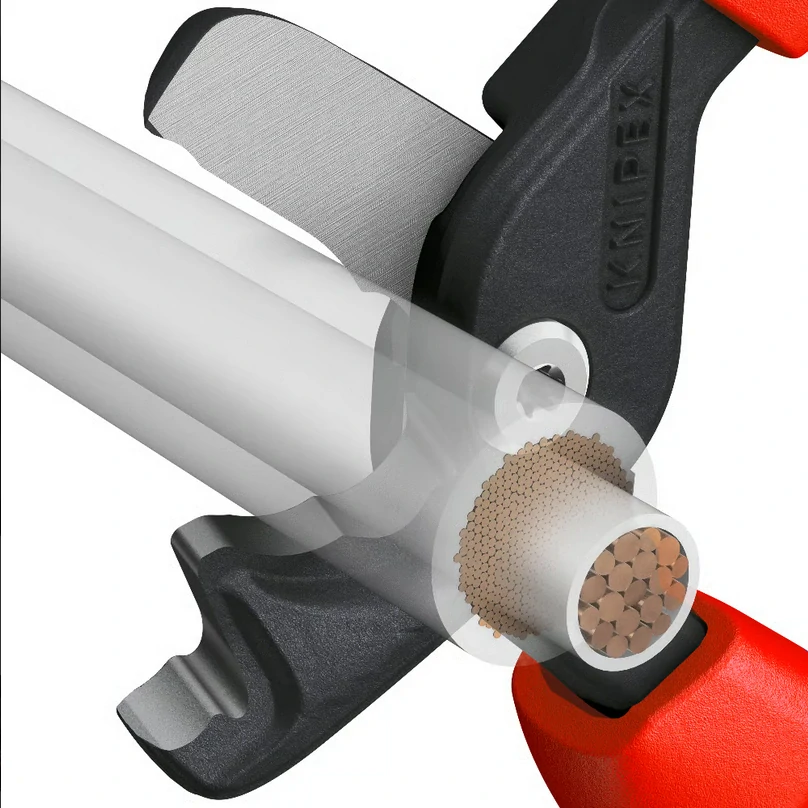 9512225 Knipex StepCut® XL kabelové nůžky s krokovým řezem 225 mm