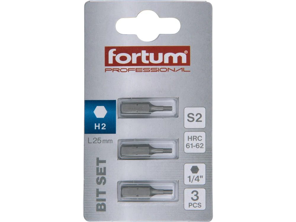 hrot imbus sada 3ks, H 2x25mm, S2 FORTUM 4741502