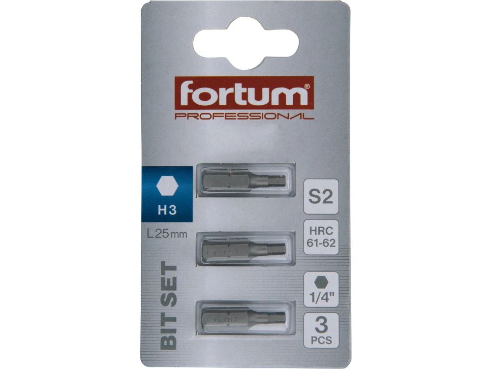 hrot imbus sada 3ks, H 3x25mm, S2 FORTUM 4741504