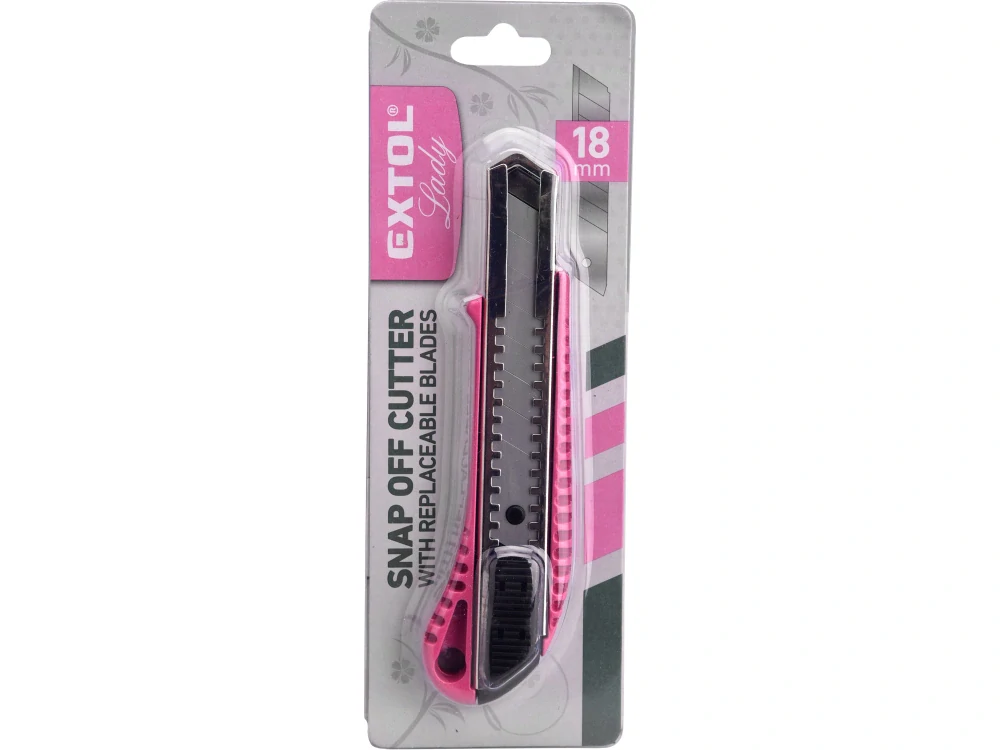 80059 Nůž ulamovací celokovový s výztuhou, 18mm, Auto-lock