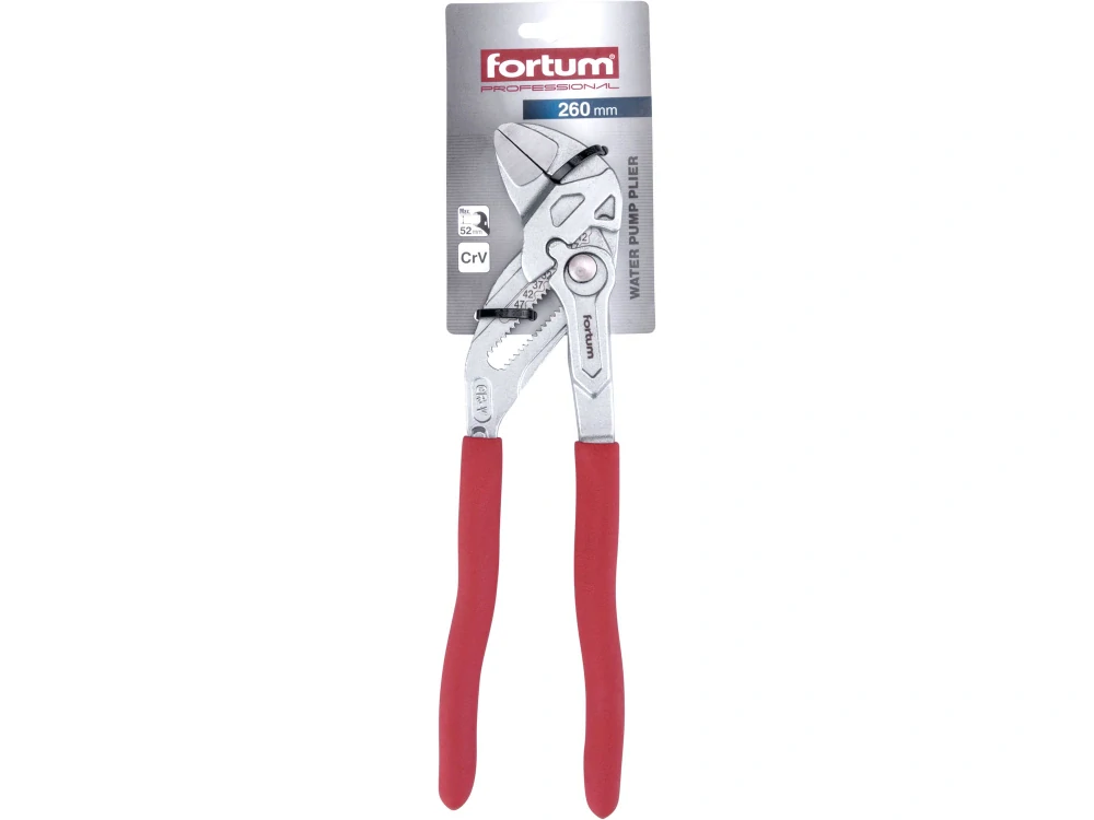 4770212 FORTUM Kleště SIKO s rovnými hladkými čelistmi, 260mm, CrV