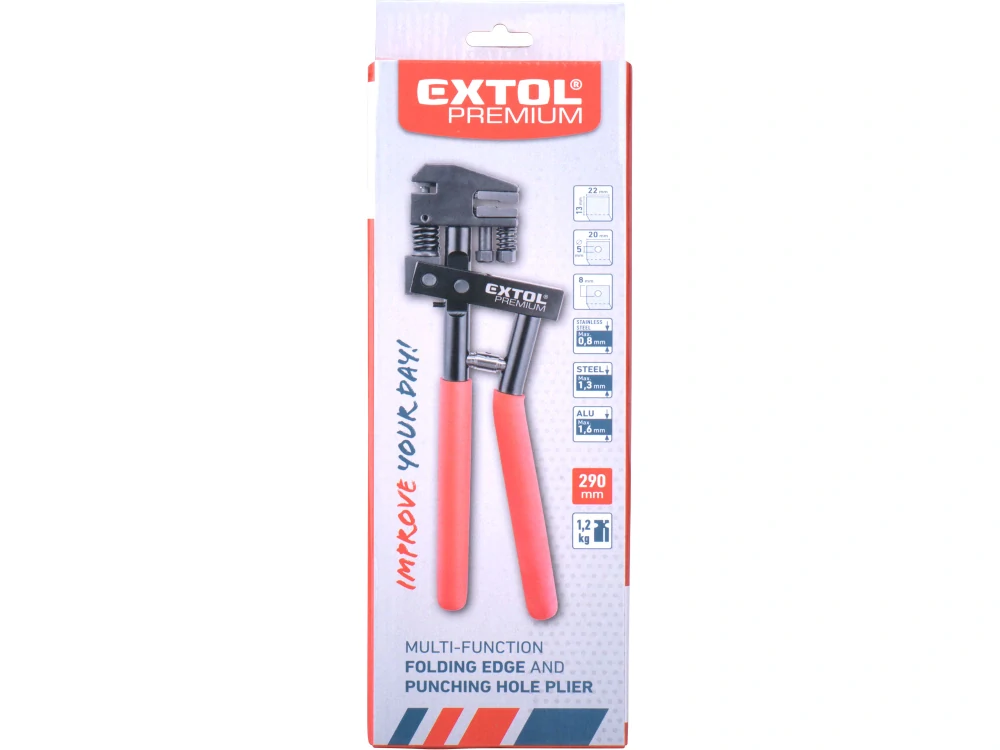 8813660 EXTOL kleště karosářské otočné falcovací/děrovací, 290mm
