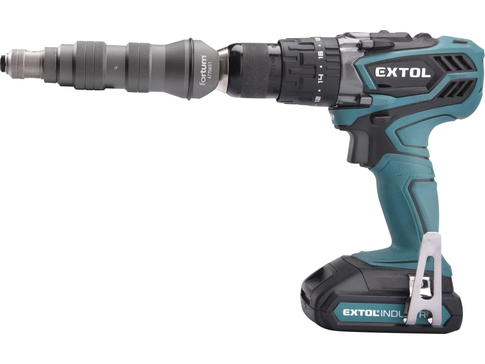 4770651 FORTUM Nástavec nýtovací na vrtačku, pro trhací nýty 2,4-4,8mm, CrMoV