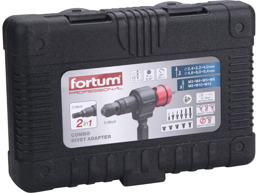4770667 FORTUM Nástavec nýtovací na vrtačku T-COMBO