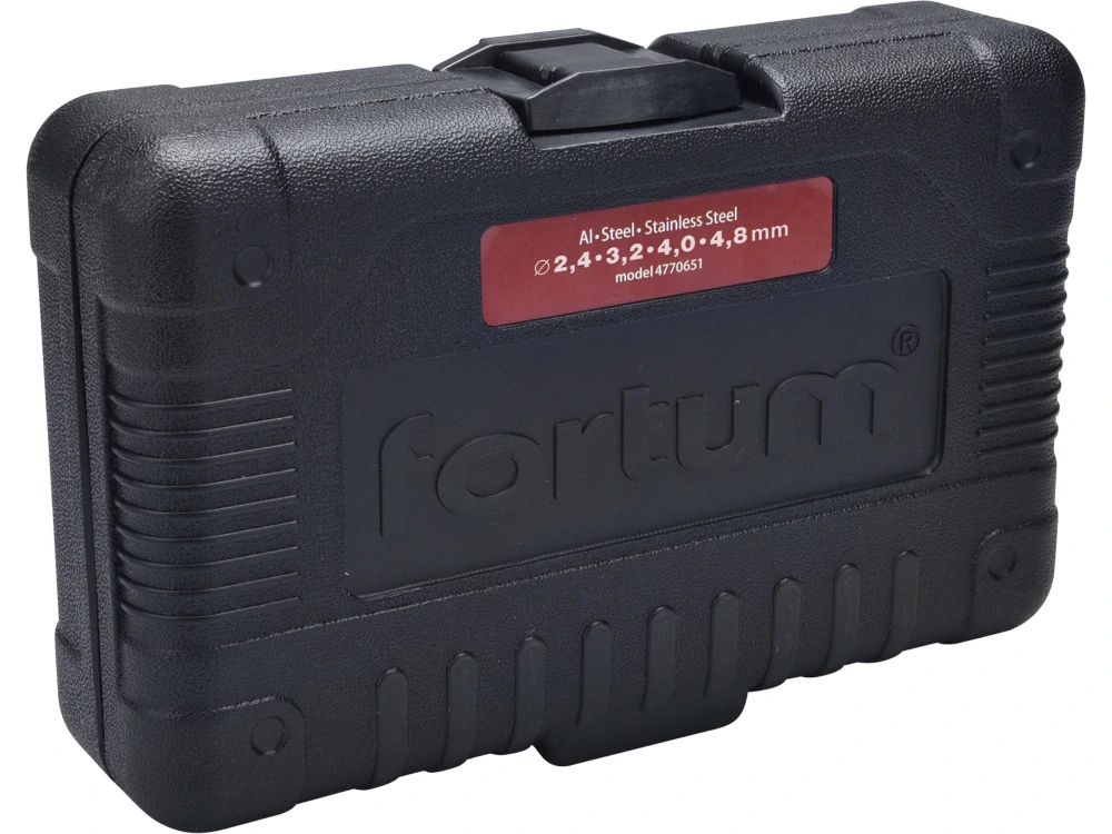 4770651 FORTUM Nástavec nýtovací na vrtačku, pro trhací nýty 2,4-4,8mm, CrMoV