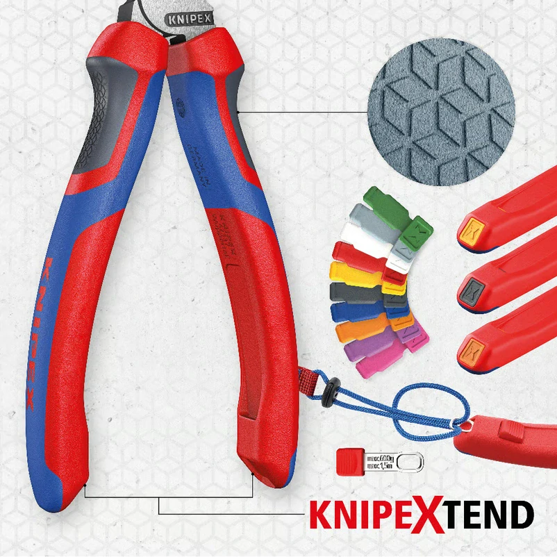 9512225 Knipex StepCut® XL kabelové nůžky s krokovým řezem 225 mm