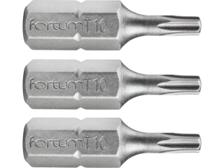 hrot TORX, sada 3ks, T 10x25mm, S2  FORTUM 4741410